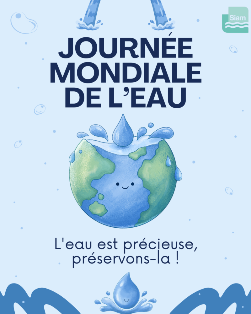 Publication Instagram Célébration Journée mondiale de l’eau écologie Environnement Illustration Aquarelle Bleu